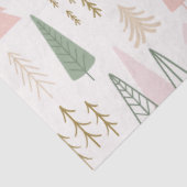 Papier Mousseline Arbres de Noël Pastel Modernes de Noël blanc (Détail)