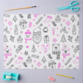 Papier Mousseline Arbres de Noël Père Noël Ours Blanc Noël (Artisanat)