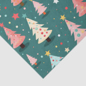 Papier Mousseline Arbres de Noël rétro (Détail)