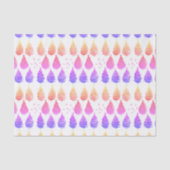 Papier Mousseline Arbres de Noël rose (Recto)