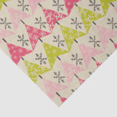 Papier Mousseline Arbres de Noël roses et verts (Détail)