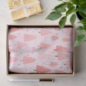 Papier Mousseline Arbres de Noël roses Étoiles Noël (Cadeau)