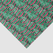 Papier Mousseline Arbres de Noël rouges et verts (Détail)