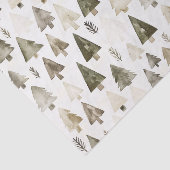 Papier Mousseline Arbres de Noël vert olive (Détail)