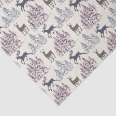Papier Mousseline Arbres D'Hiver Et Cerfs Sauvages (Détail)