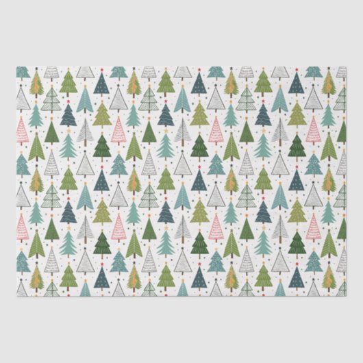 Papier Mousseline Arbres rétro (Recto)