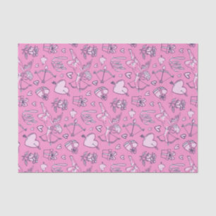Papier Mousseline Arc de Cupidon Fleurs Roses Roses Motif Saint-Vale