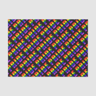 Papier Mousseline Arc en arc-en-ciel - Art sur couleur noire personn