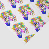 Papier Mousseline Arc en arc-en-ciel Peinture Zebra Graphique (Détail)