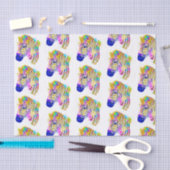 Papier Mousseline Arc en arc-en-ciel Peinture Zebra Graphique (Artisanat)