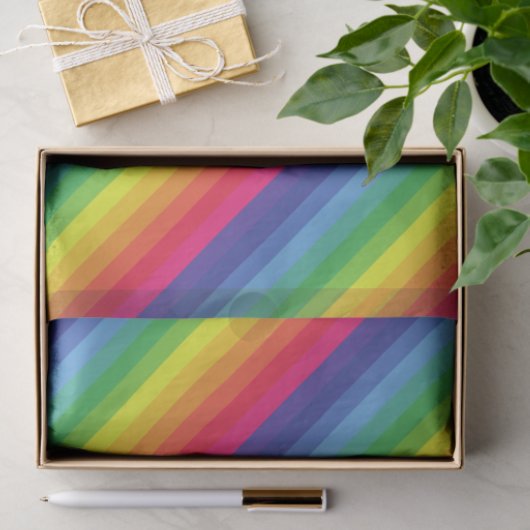 Papier Mousseline Arc-en-ciel (Cadeau)