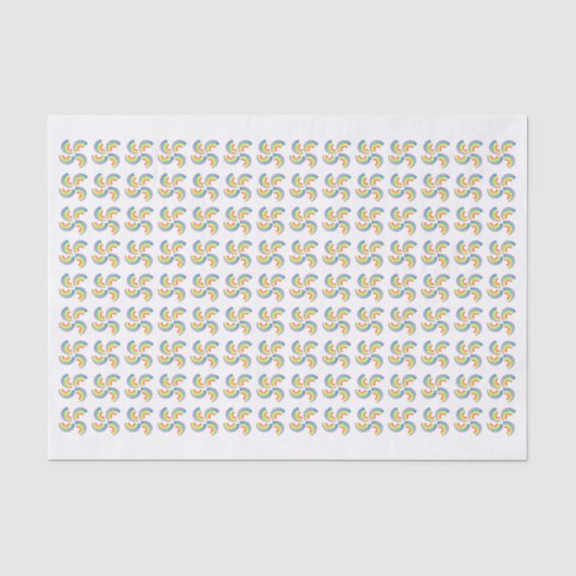 Papier Mousseline Arc-en-ciel (Recto)