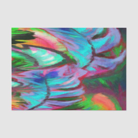 Papier Mousseline Arc-en-ciel Abstrait (Recto)