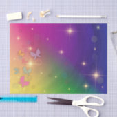 Papier Mousseline Arc-en-ciel Abstrait Fairy Lights Papillons (Artisanat)