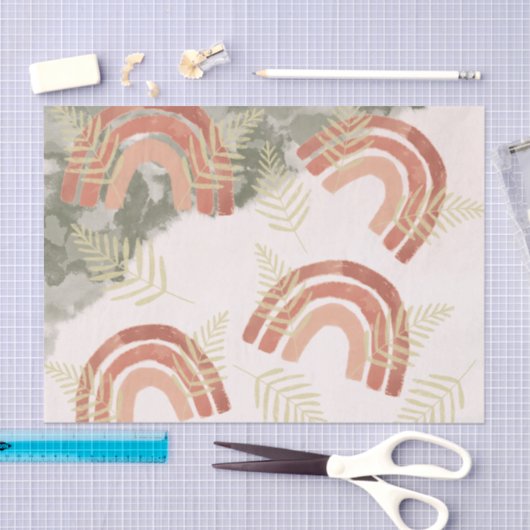 Papier Mousseline Arc-en-ciel Boho (Artisanat)