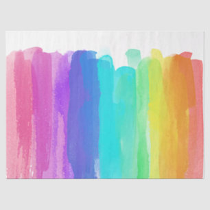 Papier Mousseline Arc-en-ciel Brushstrokies Artiste Colorful Fun Cad