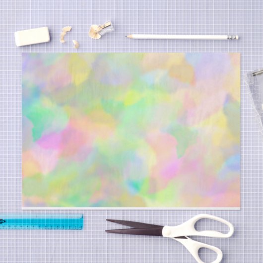 Papier Mousseline Arc-en-ciel en pastel (Artisanat)