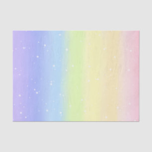Papier Mousseline Arc-en-ciel en pastel cosmique