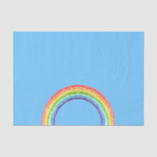 Papier Mousseline Arc en ciel et ciel bleu