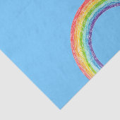 Papier Mousseline Arc en ciel et ciel bleu (Détail)