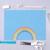 Papier Mousseline Arc en ciel et ciel bleu (Artisanat)