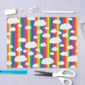 Papier Mousseline Arc-en-ciel et nuages mignons 1er anniversaire (Artisanat)