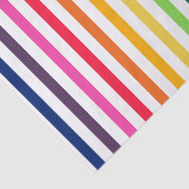 Papier Mousseline Arc-en-ciel et rayures blanches (Détail)