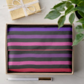 Papier Mousseline Arc-en-ciel et rayures noires (Cadeau)