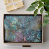 Papier Mousseline Arc en ciel Iridescente Abalone Beach Shell (Cadeau)