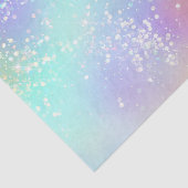 Papier Mousseline Arc-en-ciel Iridescente huile et Parties scintilla (Détail)