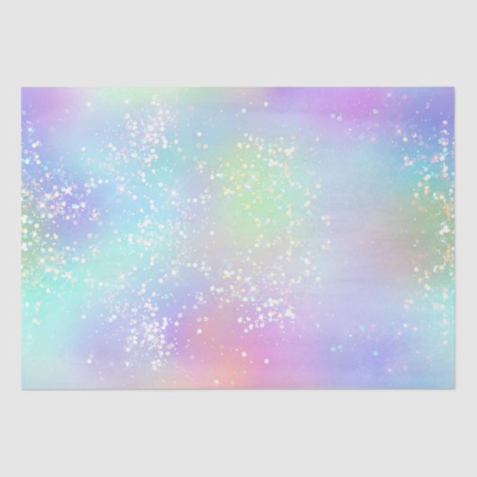 Papier Mousseline Arc-en-ciel Iridescente huile et Parties scintilla (Recto)