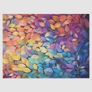 Papier Mousseline Arc-en-ciel lumineux et coloré L'automne laisse dé