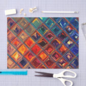 Papier Mousseline Arc-en-ciel mosaïque | Carreaux Abstraits colorés  (Artisanat)