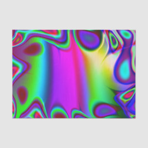 Papier Mousseline Arc-en-ciel psychédélique