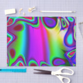 Papier Mousseline Arc-en-ciel psychédélique (Artisanat)