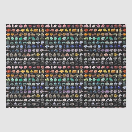 Papier Mousseline Arc en ciel Roches Crystal Collection Chart (Recto)