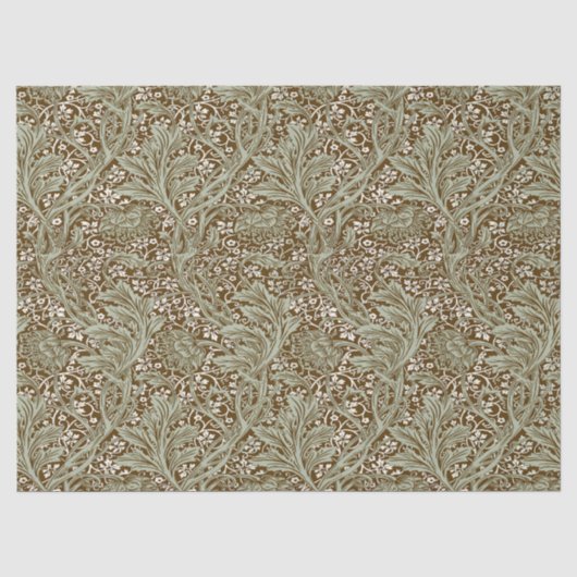 Papier Mousseline Arcadia de William Morris vintage entièrement tran (Recto)