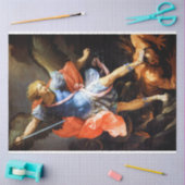 Papier Mousseline Archange Michael piétine Satan, Guido Reni (Artisanat)