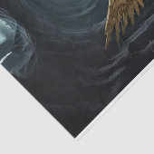 Papier Mousseline Archange noir surgissant de la terre morte (Détail)