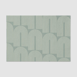Papier Mousseline Arche contemporaine Art en Sage Green