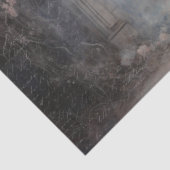 Papier Mousseline Arche gothique d'Halloween éffrayante avec chauves (Détail)