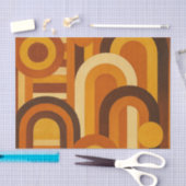 Papier Mousseline Arches and Sunspots Retro MCM Geometric Design (Artisanat)