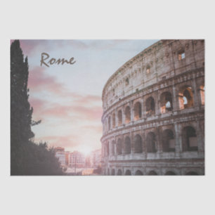 Papier Mousseline Architecture antique Rome coucher de soleil ville