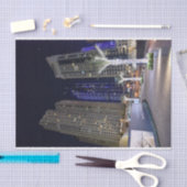 Papier Mousseline Architecture de Dubaï la nuit (Artisanat)