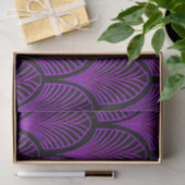 Papier Mousseline Arcs élégants violets et noirs Art déco (Cadeau)