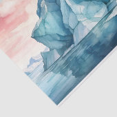 Papier Mousseline Arctic Majesty, Aquarelle Vivid Iceberg (Détail)