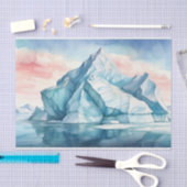 Papier Mousseline Arctic Majesty, Aquarelle Vivid Iceberg (Artisanat)