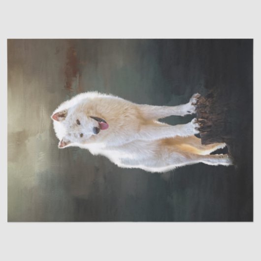 Papier Mousseline Arctic wolf (Recto)