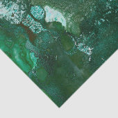 Papier Mousseline Argent brillant et marbre vert d'émeraude de (Détail)