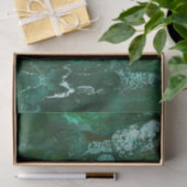 Papier Mousseline Argent brillant et marbre vert d'émeraude de (Cadeau)